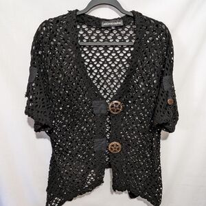 Elegant Black Lace Women's Jacket
